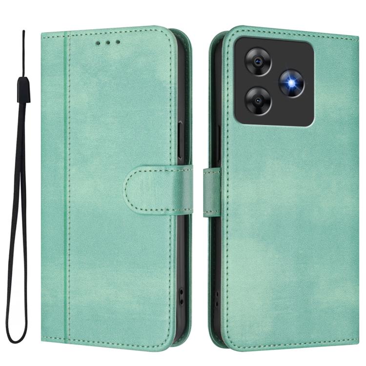 For Blackview Wave 8 / 8C / Oscal Flat 2 Line Splicing Buckle Retro Leather Phone Case