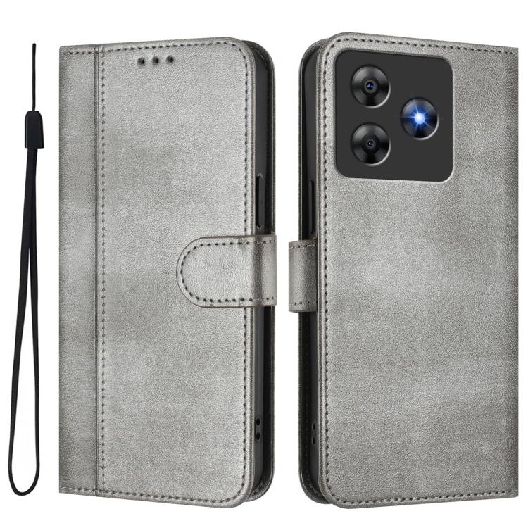 For Blackview Wave 8 / 8C / Oscal Flat 2 Line Splicing Buckle Retro Leather Phone Case