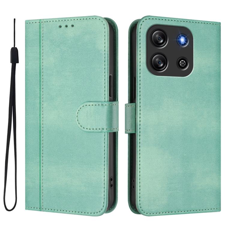 For Blackview Oscal Flat 1C Line Splicing Buckle Retro Leather Phone Case