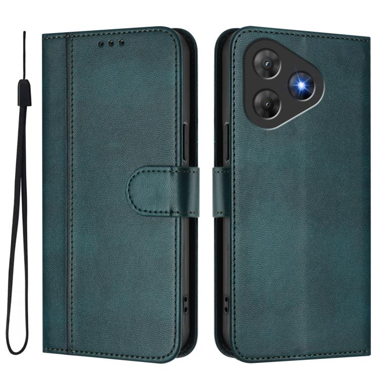 For Blackview Oscal Flat 2 / 2C Line Splicing Buckle Retro Leather Phone Case