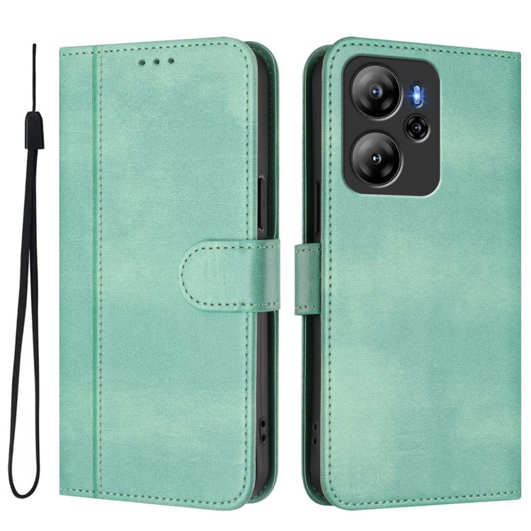 For Blackview Oscal Tiger 13 Line Splicing Buckle Retro Leather Phone Case