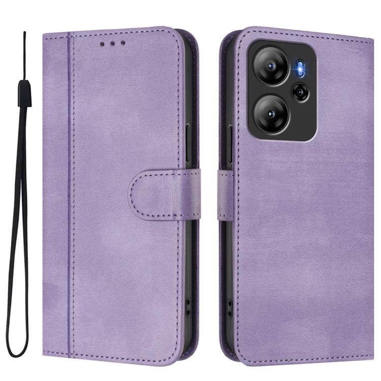 For Blackview Oscal Tiger 13 Line Splicing Buckle Retro Leather Phone Case