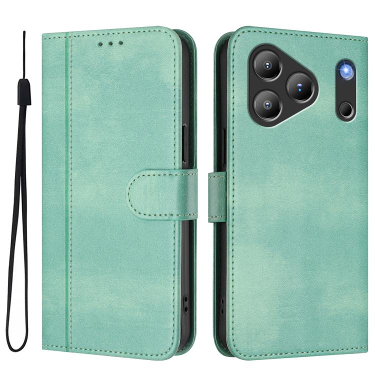 For Blackview Wave 7C Line Splicing Buckle Retro Leather Phone Case