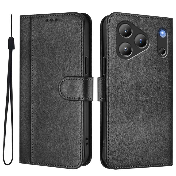 For Blackview Wave 7C Line Splicing Buckle Retro Leather Phone Case