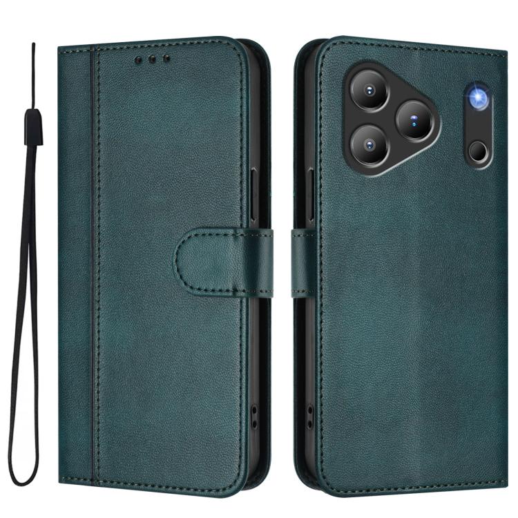 For Blackview Wave 7C Line Splicing Buckle Retro Leather Phone Case