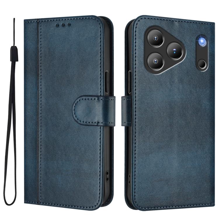 For Blackview Wave 7C Line Splicing Buckle Retro Leather Phone Case