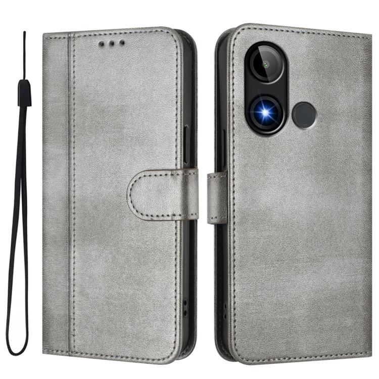 For BLU C9 Line Splicing Buckle Retro Leather Phone Case