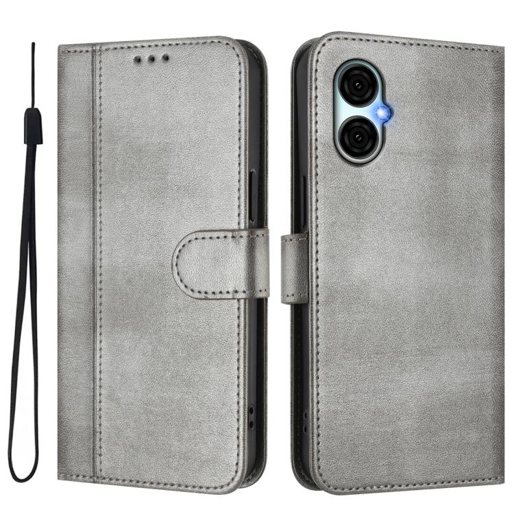 For BLU G53 Line Splicing Buckle Retro Leather Phone Case