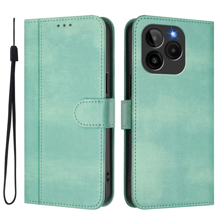 For BLU G54 Line Splicing Buckle Retro Leather Phone Case