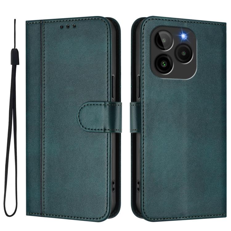 For BLU G54 Line Splicing Buckle Retro Leather Phone Case