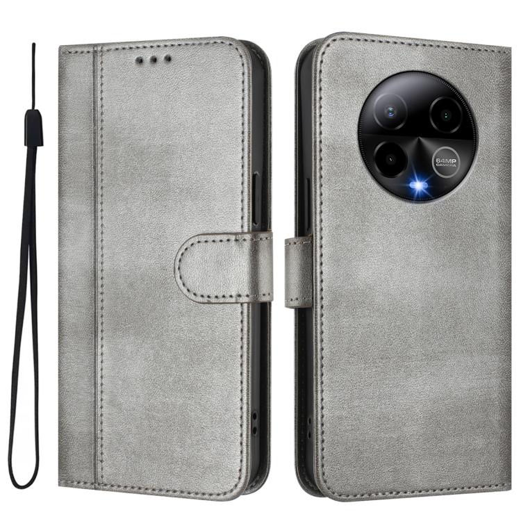 For BLU Bold K50 Line Splicing Buckle Retro Leather Phone Case