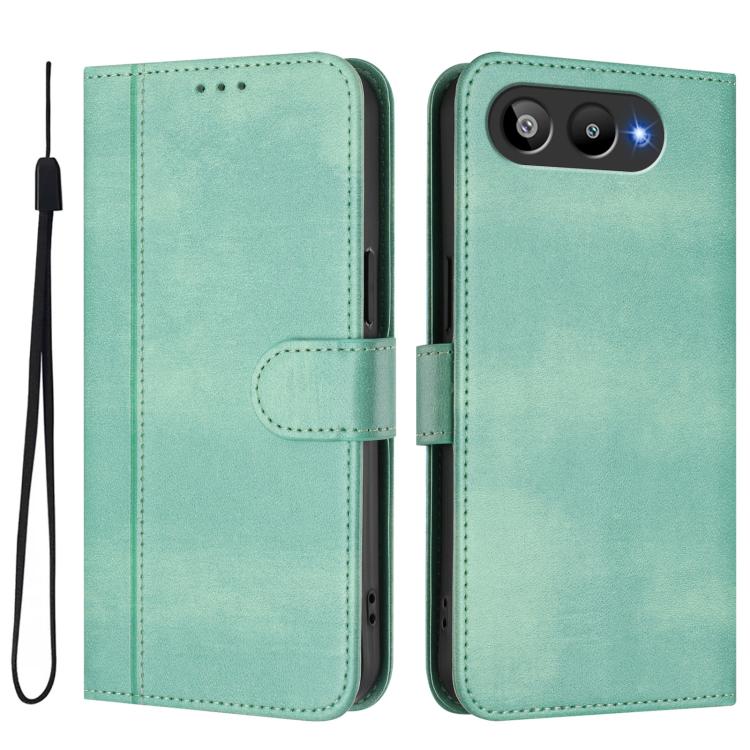 For BLU G95 Line Splicing Buckle Retro Leather Phone Case