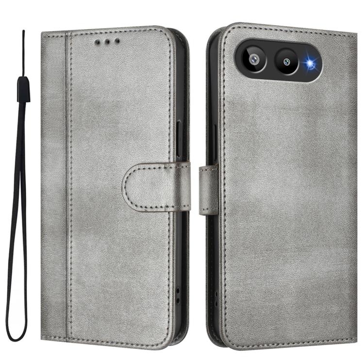 For BLU G95 Line Splicing Buckle Retro Leather Phone Case