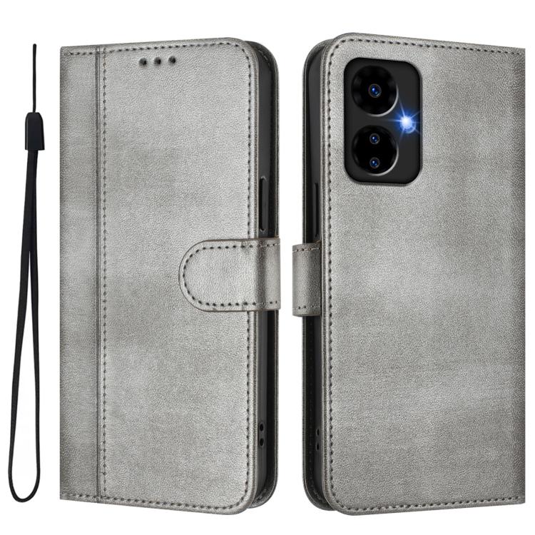 For Boost Mobile Celero 5G 2024 / 3 5G Line Splicing Buckle Retro Leather Phone Case