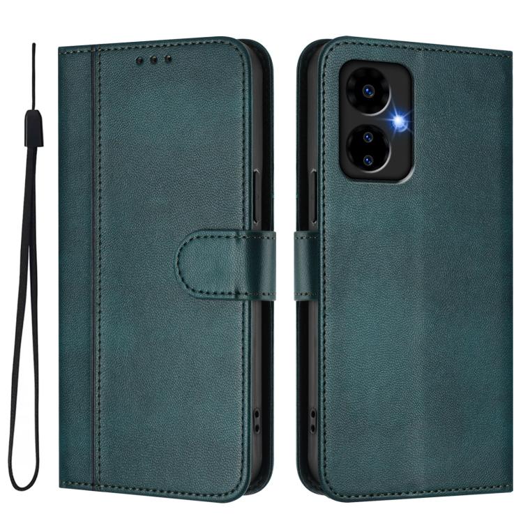 For Boost Mobile Celero 5G 2024 / 3 5G Line Splicing Buckle Retro Leather Phone Case