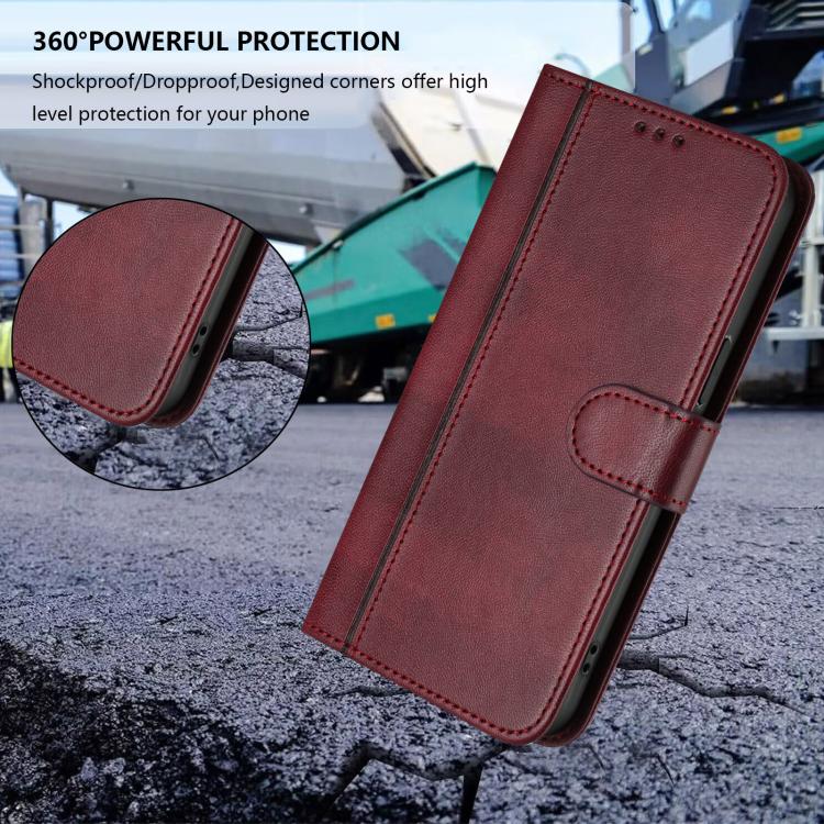 For Boost Mobile Celero 5G SC / SN339D Line Splicing Buckle Retro Leather Phone Case