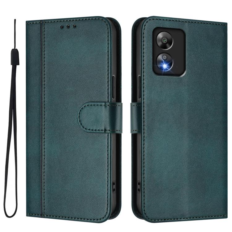 For Boost Mobile Celero 5G SC / SN339D Line Splicing Buckle Retro Leather Phone Case