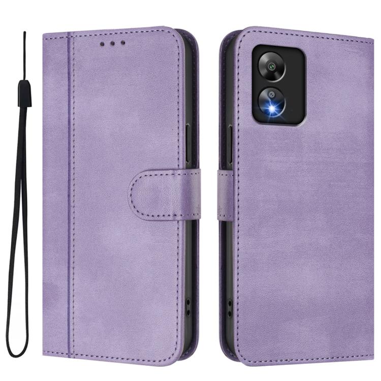 For Boost Mobile Celero 5G SC / SN339D Line Splicing Buckle Retro Leather Phone Case