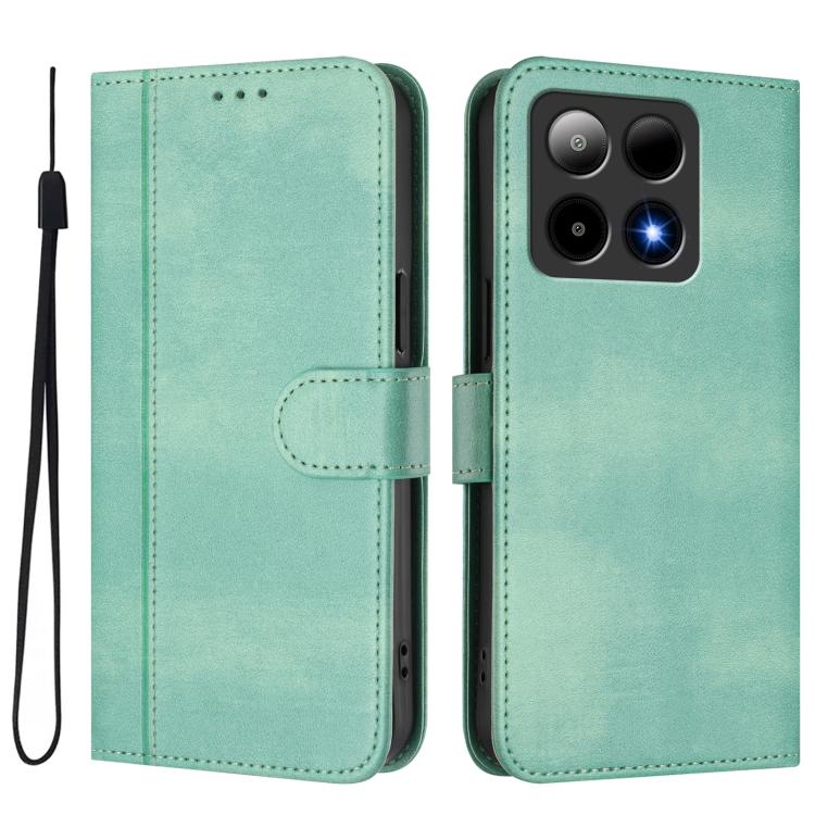For Boost Mobile Summit 5G 2024 Line Splicing Buckle Retro Leather Phone Case