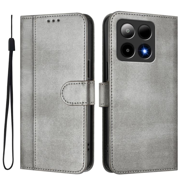 For Boost Mobile Summit 5G 2024 Line Splicing Buckle Retro Leather Phone Case