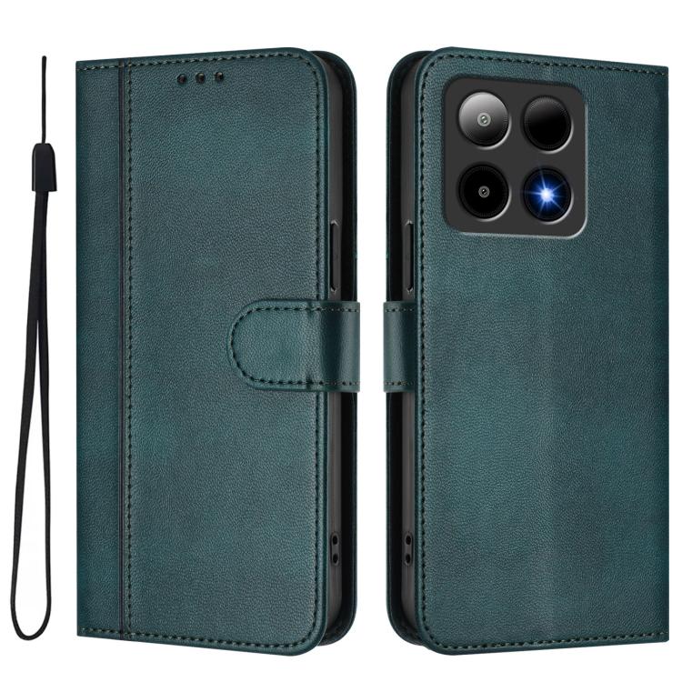 For Boost Mobile Summit 5G 2024 Line Splicing Buckle Retro Leather Phone Case