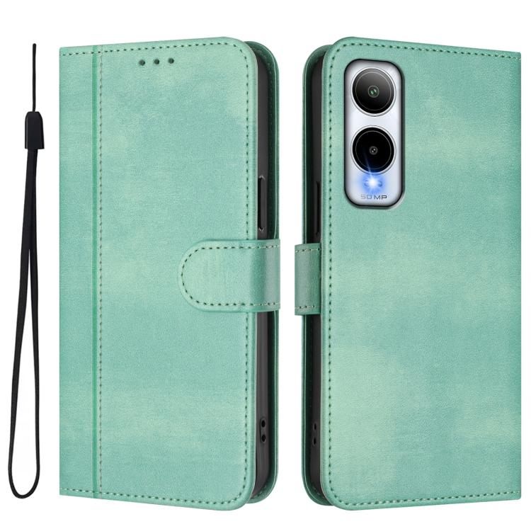 For Cricket Icon 6 / AT&T Verge Line Splicing Buckle Retro Leather Phone Case