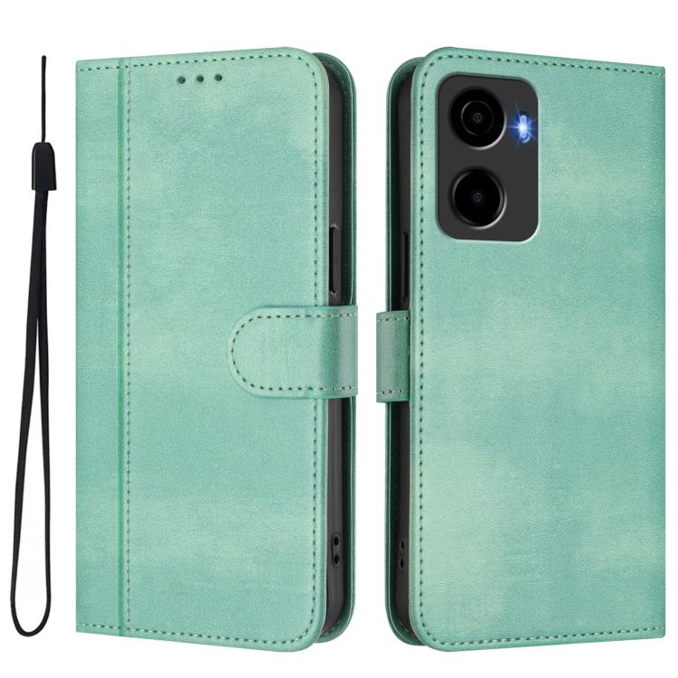 For Cricket Magic 2 5G / AT&T Propel 2 5G Line Splicing Buckle Retro Leather Phone Case