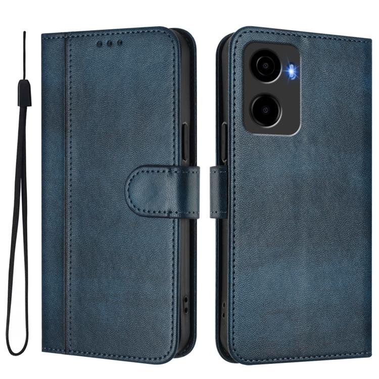 For Cricket Magic 2 5G / AT&T Propel 2 5G Line Splicing Buckle Retro Leather Phone Case