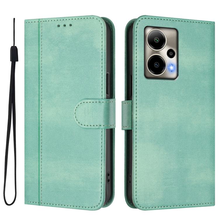 For Cricket Outlast 5G 2024 Line Splicing Buckle Retro Leather Phone Case