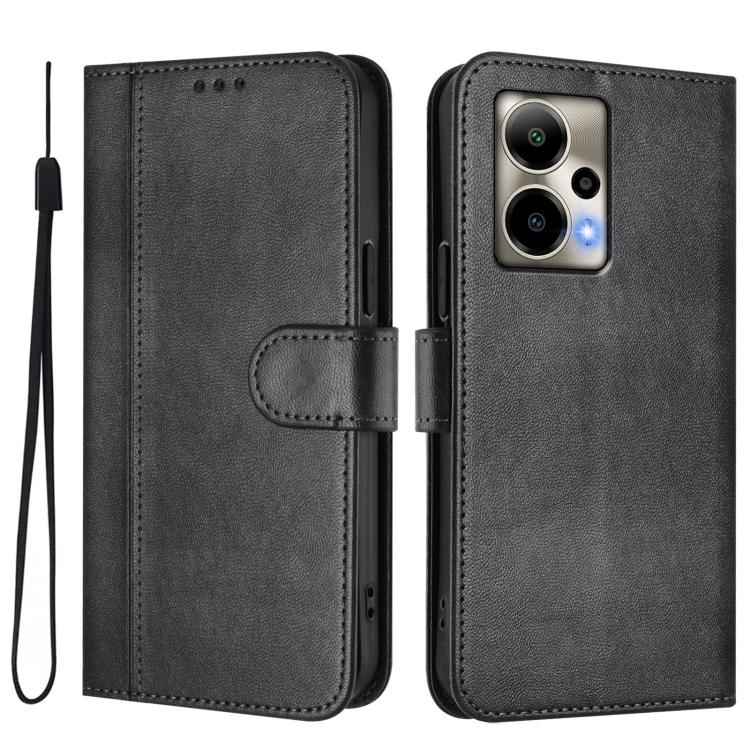 For Cricket Outlast 5G 2024 Line Splicing Buckle Retro Leather Phone Case