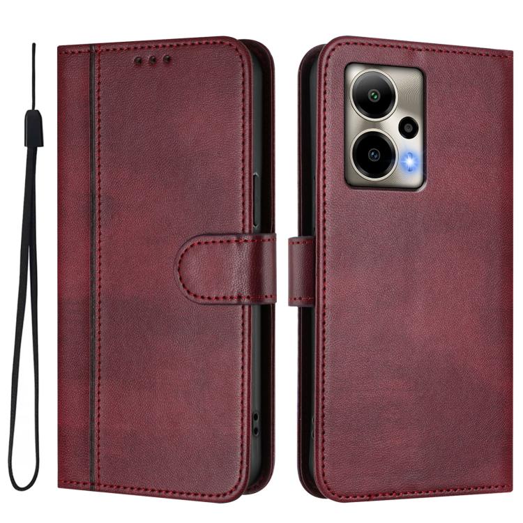 For Cricket Outlast 5G 2024 Line Splicing Buckle Retro Leather Phone Case
