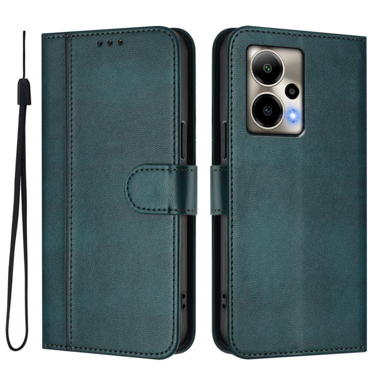 For Cricket Outlast 5G 2024 Line Splicing Buckle Retro Leather Phone Case