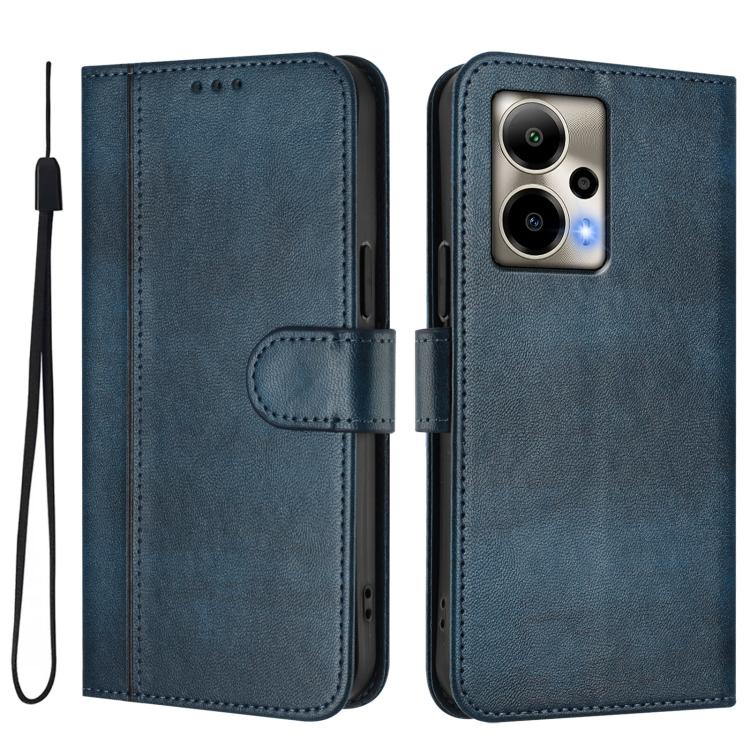 For Cricket Outlast 5G 2024 Line Splicing Buckle Retro Leather Phone Case