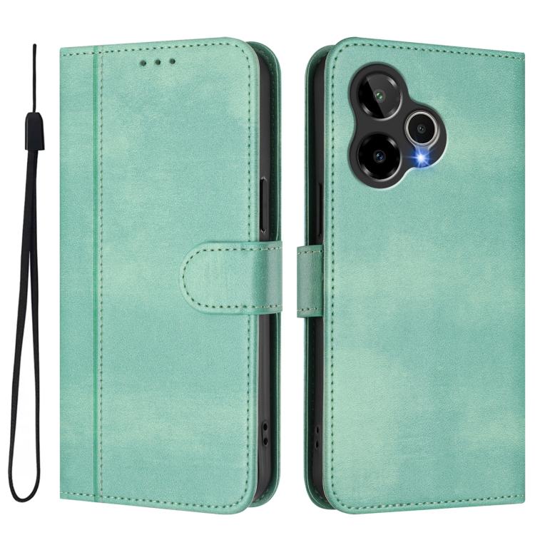 For Cricket Icon Plus 2026 / Icon 7 5G Line Splicing Buckle Retro Leather Phone Case
