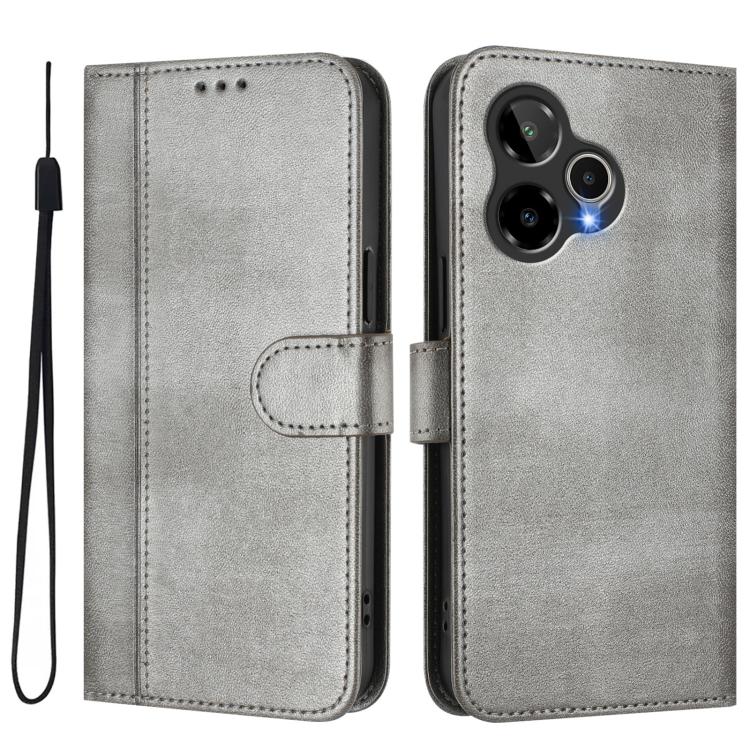 For Cricket Icon Plus 2026 / Icon 7 5G Line Splicing Buckle Retro Leather Phone Case