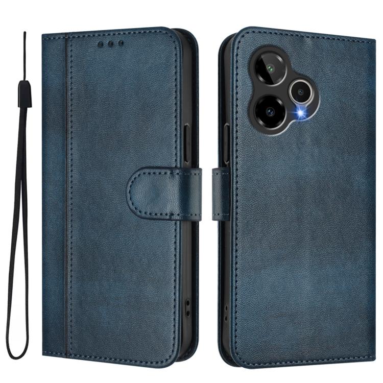 For Cricket Icon Plus 2026 / Icon 7 5G Line Splicing Buckle Retro Leather Phone Case