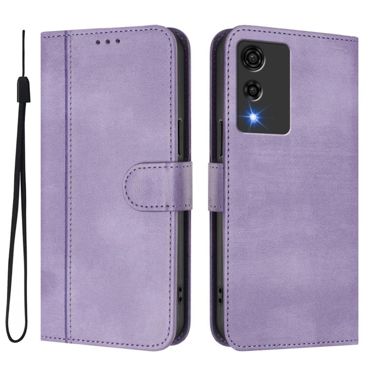 For Cubot A10 Line Splicing Buckle Retro Leather Phone Case