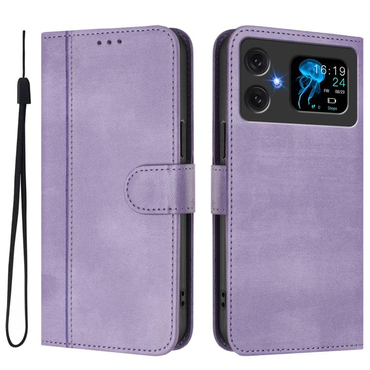 For Cubot A20 Line Splicing Buckle Retro Leather Phone Case