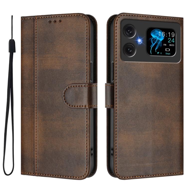 For Cubot A20 Line Splicing Buckle Retro Leather Phone Case