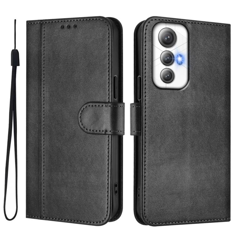 For Cubot Max 5 Line Splicing Buckle Retro Leather Phone Case