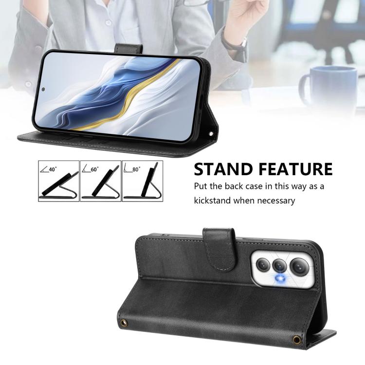 For Cubot Max 5 Line Splicing Buckle Retro Leather Phone Case