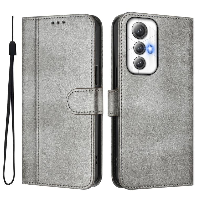 For Cubot Max 5 Line Splicing Buckle Retro Leather Phone Case