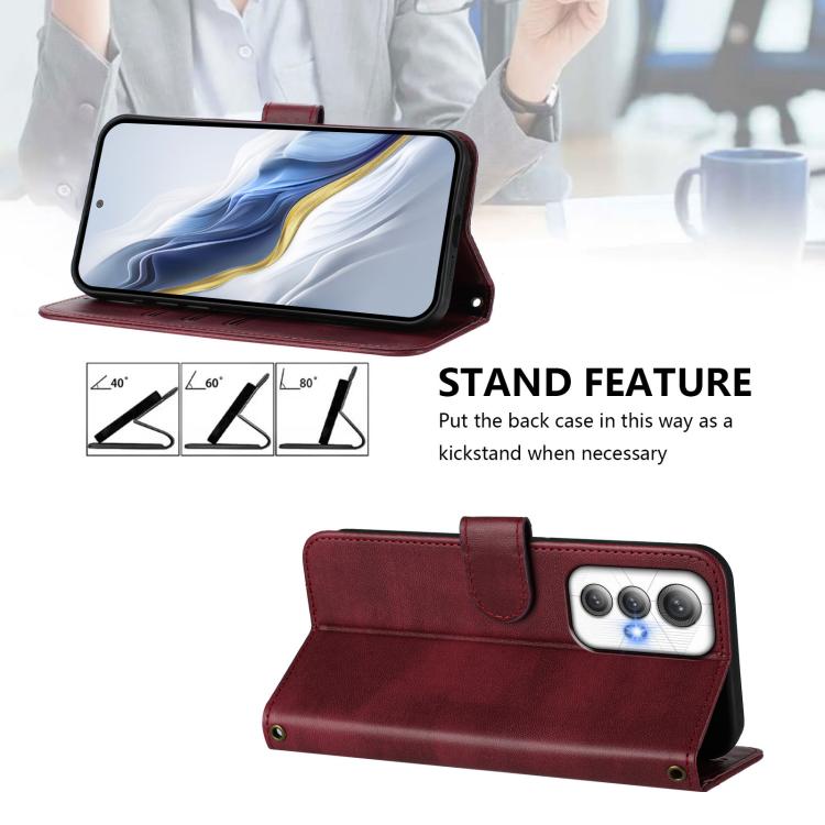 For Cubot Max 5 Line Splicing Buckle Retro Leather Phone Case