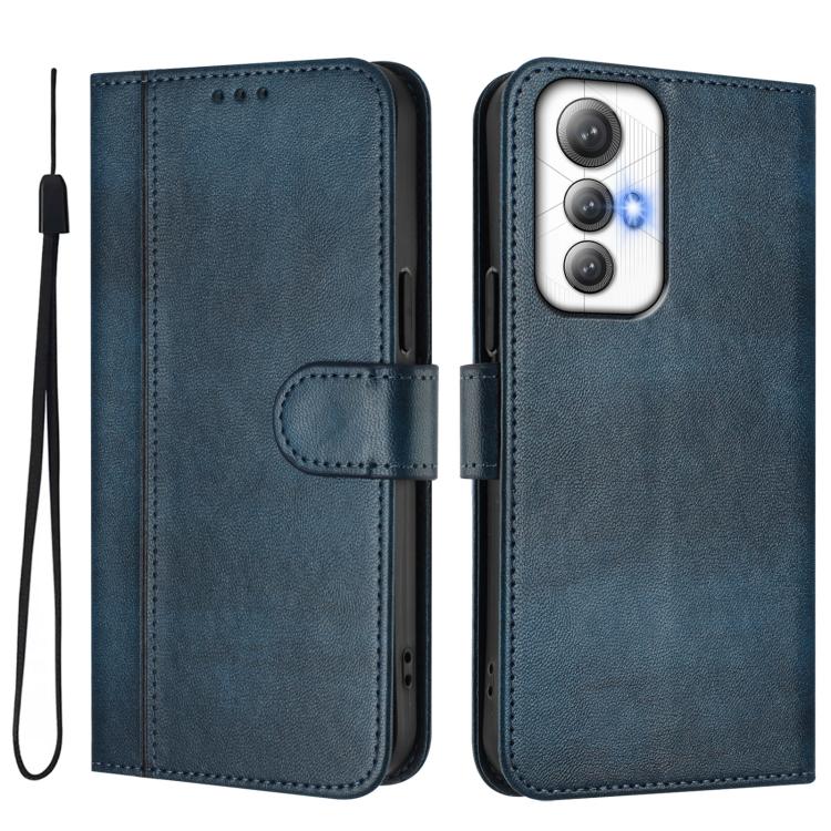 For Cubot Max 5 Line Splicing Buckle Retro Leather Phone Case