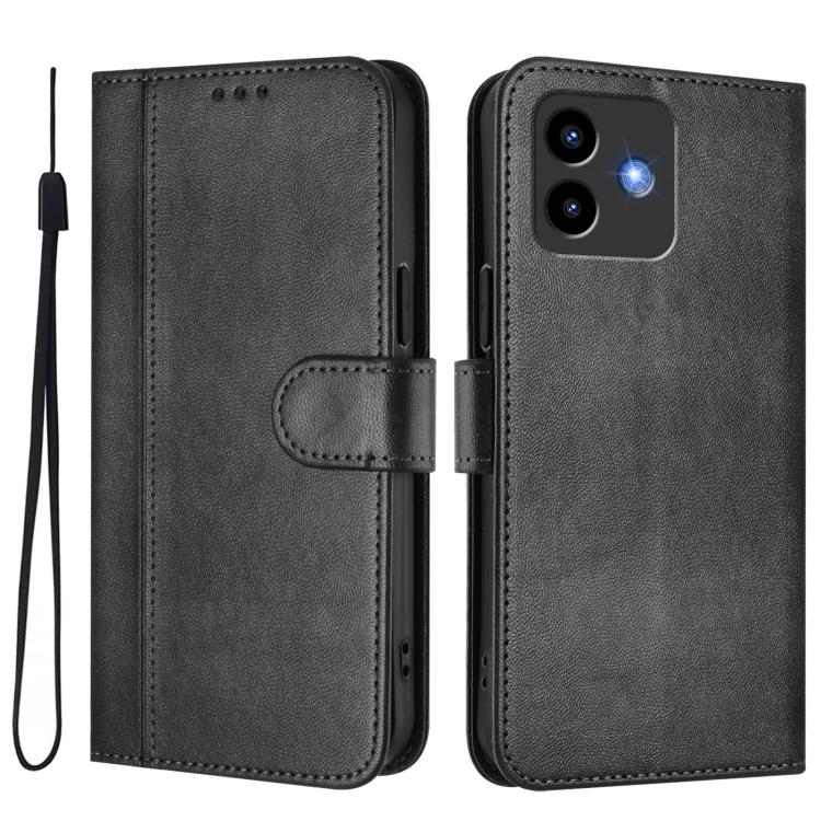 For Cubot Note 40 Line Splicing Buckle Retro Leather Phone Case