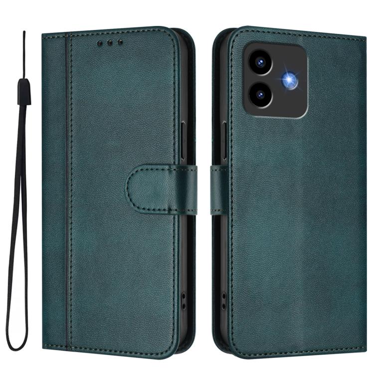 For Cubot Note 40 Line Splicing Buckle Retro Leather Phone Case