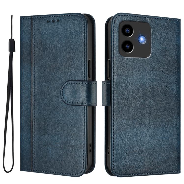 For Cubot Note 40 Line Splicing Buckle Retro Leather Phone Case