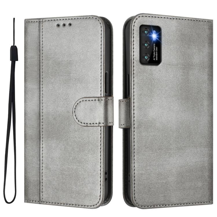 For Cubot P50 Line Splicing Buckle Retro Leather Phone Case