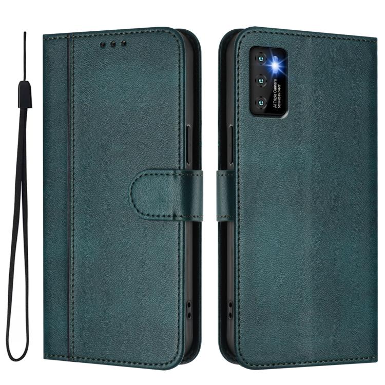 For Cubot P50 Line Splicing Buckle Retro Leather Phone Case