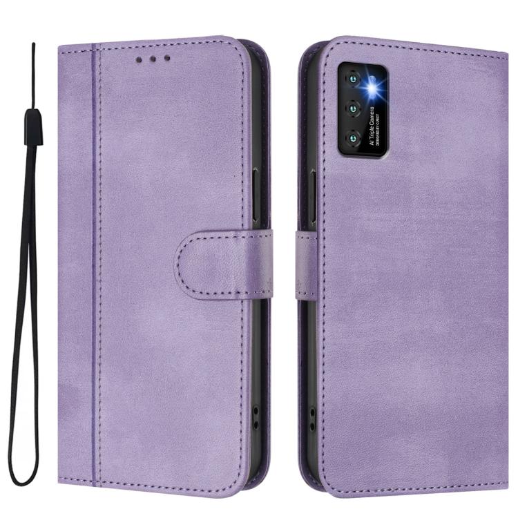 For Cubot P50 Line Splicing Buckle Retro Leather Phone Case